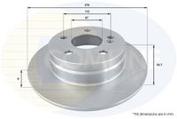 COMLINE ADC1665 - Disco de freno - Comline