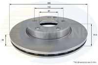 COMLINE ADC1671V - Disco de freno - Comline