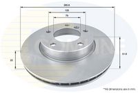 COMLINE ADC1702V - Disco de freno - Comline