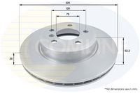 COMLINE ADC1719V - Disco de freno - Comline