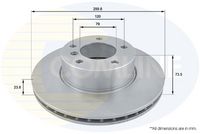 COMLINE ADC1728V - Disco de freno - Comline