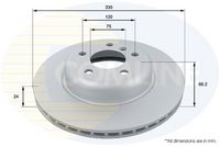 COMLINE ADC1781V - Disco de freno - Comline