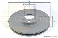 COMLINE ADC1105V - Disco de freno - Comline