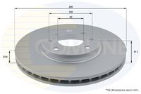 COMLINE ADC1112V - Lado de montaje: Eje delantero<br>Referencia artículo par: 573011CH<br>Altura [mm]: 41<br>Peso [kg]: 10,12<br>Tipo de disco de frenos: ventilado<br>Espesor de disco de frenos [mm]: 24<br>Espesor mínimo [mm]: 21<br>Diámetro exterior [mm]: 260<br>Número de orificios: 4<br>Diámetro de centrado [mm]: 60<br>Par apriete [Nm]: 110<br>corona de agujeros - Ø [mm]: 100<br>Tipo de envase: caja<br>Unidad de cantidad: Kit<br>Artículo complementario / información complementaria 2: sin tornillos<br>long. de embalaje [cm]: 26,1<br>Ancho de embalaje [cm]: 26,1<br>h embalaje [cm]: 8,6<br>