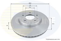 COMLINE ADC1146V - Disco de freno - Comline