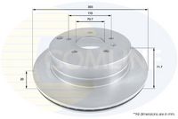 COMLINE ADC1147V - Disco de freno - Comline