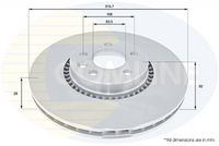 COMLINE ADC1251V - Disco de freno - Comline