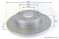 COMLINE ADC1308 - Disco de freno - Comline