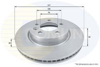 COMLINE ADC1321V - Disco de freno - Comline