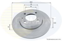 COMLINE ADC1401 - Homologación: K.B.A.: 61210<br>Lado de montaje: Eje delantero<br>Diámetro exterior [mm]: 280<br>Altura [mm]: 78,6<br>Tipo de disco de frenos: macizo<br>Espesor de disco de frenos [mm]: 16<br>Espesor mínimo [mm]: 13<br>Número de orificios: 5<br>Diámetro de centrado [mm]: 88<br>Peso [kg]: 7<br>