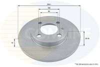 COMLINE ADC1402 - Lado de montaje: Eje delantero<br>Clase de caja de cambios: Caja de cambios manual<br>Altura [mm]: 38,6<br>Tipo de disco de frenos: macizo<br>Espesor de disco de frenos [mm]: 9,9<br>Espesor mínimo [mm]: 8<br>Número de taladros: 1<br>Diámetro exterior [mm]: 239<br>Número de orificios: 4<br>Diámetro de centrado [mm]: 65<br>corona de agujeros - Ø [mm]: 100<br>