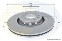 COMLINE ADC1431V - Lado de montaje: Eje trasero<br>Altura [mm]: 63,7<br>Tipo de disco de frenos: macizo<br>Espesor de disco de frenos [mm]: 10<br>Espesor mínimo [mm]: 8<br>Diámetro exterior [mm]: 245<br>Número de orificios: 5<br>Diámetro de centrado [mm]: 68<br>corona de agujeros - Ø [mm]: 112<br>Superficie: revestido<br>