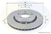 COMLINE ADC1447V - Lado de montaje: Eje delantero<br>Número de PR: 1LN<br>Número de PR: 1ZD<br>Número de PR: 1ZE<br>Número de PR: 1ZH<br>Altura [mm]: 34,4<br>Tipo de disco de frenos: ventilación interna<br>Espesor de disco de frenos [mm]: 25<br>Espesor mínimo [mm]: 22<br>Número de taladros: 5<br>Diámetro exterior [mm]: 288<br>Número de orificios: 5<br>Diámetro de centrado [mm]: 65<br>corona de agujeros - Ø [mm]: 100<br>Superficie: revestido<br>