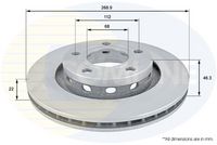 COMLINE ADC1481V - Disco de freno - Comline