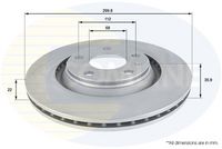 COMLINE ADC1485V - Disco de freno