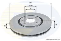 COMLINE ADC1509V - Disco de freno - Comline