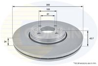 COMLINE ADC1556V - Disco de freno - Comline