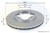 COMLINE ADC0515V - Disco de freno - Comline