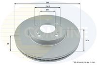 COMLINE ADC0576V - Disco de freno - Comline