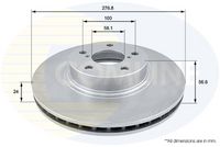 COMLINE ADC0811V - Disco de freno - Comline