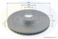 COMLINE ADC0814V - Disco de freno - Comline