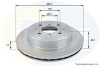 COMLINE ADC0920V - Disco de freno - Comline