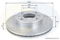 COMLINE ADC1039V - Disco de freno - Comline