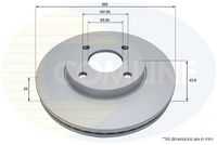 COMLINE ADC2880V - año construcción desde: 03/2022<br>Lado de montaje: Eje delantero<br>Diámetro exterior [mm]: 262<br>Espesor de disco de frenos [mm]: 23<br>Espesor mínimo [mm]: 21<br>Altura [mm]: 43,9<br>corona de agujeros - Ø [mm]: 107,95<br>Tipo de disco de frenos: ventilado<br>Diámetro de centrado [mm]: 63,55<br>Número de orificios: 4<br>Superficie: revestido<br>Procesamiento: altamente carbonizado<br>cumple norma ECE: ECE-R90<br>Diámetro de taladro hasta [mm]: 13,8<br>