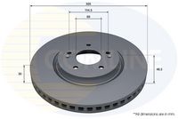 BLUE PRINT ADBP430152 - Espesor de disco de frenos [mm]: 30<br>Llanta, nº de taladros: 5<br>Cantidad de agujeros de fijación: 2<br>Espesor [mm]: 48<br>Diámetro exterior [mm]: 325<br>corona de agujeros - Ø [mm]: 114<br>Superficie: revestido<br>Tipo de disco de frenos: ventilación interna<br>Lado de montaje: Eje delantero<br>Espesor mínimo [mm]: 28<br>Diámetro de centrado [mm]: 69<br>Peso [kg]: 9,5<br>