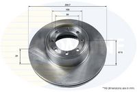 COMLINE ADC9064V - Lado de montaje: Eje delantero<br>Altura [mm]: 59<br>Tipo de disco de frenos: ventilación interna<br>Espesor de disco de frenos [mm]: 30<br>Espesor mínimo [mm]: 27<br>Diámetro exterior [mm]: 301<br>Número de orificios: 9<br>Diámetro de centrado [mm]: 83<br>corona de agujeros - Ø [mm]: 111<br>