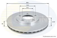 COMLINE ADC2306V - Disco de freno - Comline