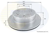 COMLINE ADC2404V - Disco de freno - Comline