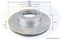 COMLINE ADC2509V - Disco de freno - Comline