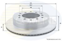 COMLINE ADC2514V - Disco de freno - Comline