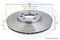 COMLINE ADC2610V - Lado de montaje: Eje trasero<br>Altura [mm]: 44,2<br>Tipo de disco de frenos: ventilación interna<br>Espesor de disco de frenos [mm]: 22<br>Espesor mínimo [mm]: 19,5<br>Número de taladros: 1<br>Diámetro exterior [mm]: 294<br>Número de orificios: 5<br>Diámetro de centrado [mm]: 76<br>corona de agujeros - Ø [mm]: 120<br>Superficie: revestido<br>