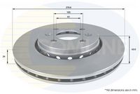 COMLINE ADC2720V - Disco de freno - Comline