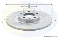 COMLINE ADC2724 - Lado de montaje: Eje trasero<br>Altura [mm]: 35<br>Tipo de disco de frenos: macizo<br>Espesor de disco de frenos [mm]: 12<br>Espesor mínimo [mm]: 10<br>Número de taladros: 2<br>Diámetro exterior [mm]: 268<br>Número de orificios: 5<br>Diámetro de centrado [mm]: 71,1<br>corona de agujeros - Ø [mm]: 108<br>Superficie: revestido<br>