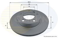 COMLINE ADC2823V - Lado de montaje: Eje delantero<br>Equipamiento de vehículo 2: para vehículos con paquete deportivo M<br>Altura [mm]: 73,2<br>Tipo de disco de frenos: ventilación interna<br>Espesor de disco de frenos [mm]: 30<br>Espesor mínimo [mm]: 28,4<br>Número de taladros: 1<br>Diámetro exterior [mm]: 340<br>Número de orificios: 5<br>Diámetro de centrado [mm]: 79<br>corona de agujeros - Ø [mm]: 120<br>Superficie: revestido<br>