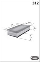 LUCAS LFAF742 - Tipo de filtro: Filtro de recirculación aire<br>Forma: rectangular<br>Longitud [mm]: 239<br>Ancho [mm]: 182<br>Altura [mm]: 52<br>