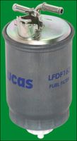 LUCAS LFDF162 - Tipo de filtro: Filtro de tubería<br>Tipo de combustible: Gasóleo<br>Altura [mm]: 177<br>Diámetro exterior [mm]: 88<br>Ø entrada [mm]: 8<br>Ø salida [mm]: 8<br>para OE N°: 1GD 127 401<br>