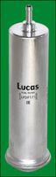 LUCAS LFDF171 - año construcción desde: 08/2012<br>Tipo de filtro: Filtro de tubería<br>Tipo de combustible: Gasóleo<br>Diámetro exterior [mm]: 66,5<br>Diámetro exterior 1 [mm]: 55<br>Ø entrada [mm]: 14<br>Ø salida [mm]: 8<br>Altura [mm]: 250<br>Especificación: Prise regulateur<br>