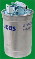 LUCAS LFDF226 - Tipo de filtro: Filtro de tubería<br>Tipo de combustible: Gasóleo<br>Altura [mm]: 158<br>Diámetro exterior [mm]: 89<br>Ø entrada [mm]: 10<br>Ø salida [mm]: 10<br>