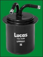 LUCAS LFPF031 - Tipo de filtro: Filtro de tubería<br>Tipo de combustible: Gasolina<br>Altura [mm]: 114<br>Diámetro exterior [mm]: 119<br>Ø entrada [mm]: 8<br>Ø salida [mm]: 8<br>