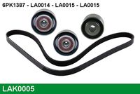 LUCAS 6PK1387L - Correa trapecial poli V