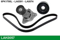 LUCAS 6PK1795L - Correa trapecial poli V