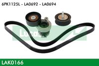 GATES K066PK1195 - Unidades accionadas: Alternador<br>Equipamiento de vehículo: para vehículos sin aire acondicionado<br>