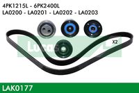 GATES K116PK2403 - Unidades accionadas: Alternador<br>Unidades accionadas: Compresor de climatización<br>Artículo complementario / información complementaria 2: sin amortiguador de tensado, rodillo tensor<br>