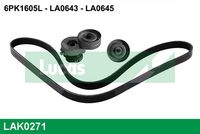 LUCAS 6PK1605L - Correa trapecial poli V