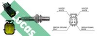 LUCAS LEB247 - Sonda lambda: térmico<br>Sonda lambda: Sonda de regulación<br>Tamaño de rosca exterior: M18 x 1,5<br>Ancho de llave: 22<br>Cantidad líneas: 4<br>Longitud de cable [mm]: 400<br>Peso [kg]: 0,088<br>