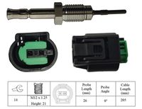 LUCAS LGS6048 - Sistema de escape: con filtro de partículas<br>para OE N°: 13 62 7 795 166<br>Peso [kg]: 0,068<br>Medida de rosca: M12 x 1.25<br>Ancho de llave: 14<br>Longitud de cable [mm]: 160<br>Número de enchufes de contacto: 2<br>Profundidad de montaje [mm]: 30<br>Color de carcasa: negro<br>Forma del enchufe: oval<br>peso neto [kg]: 0,044<br>